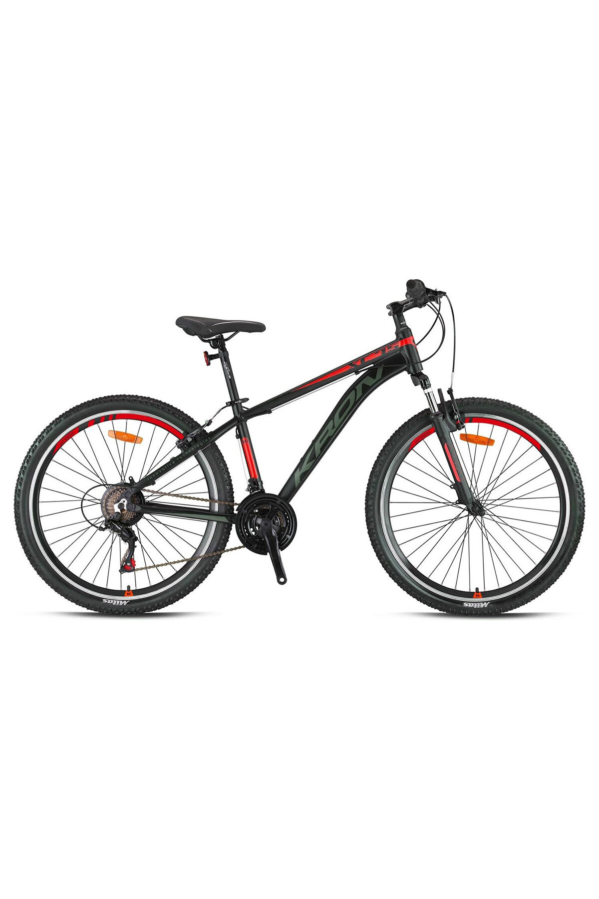 Kron Bisiklet XC 75 - 27.5" MTB - 17' - 21 Vites - V.B. - Siyah-Kırmızı/Füme
