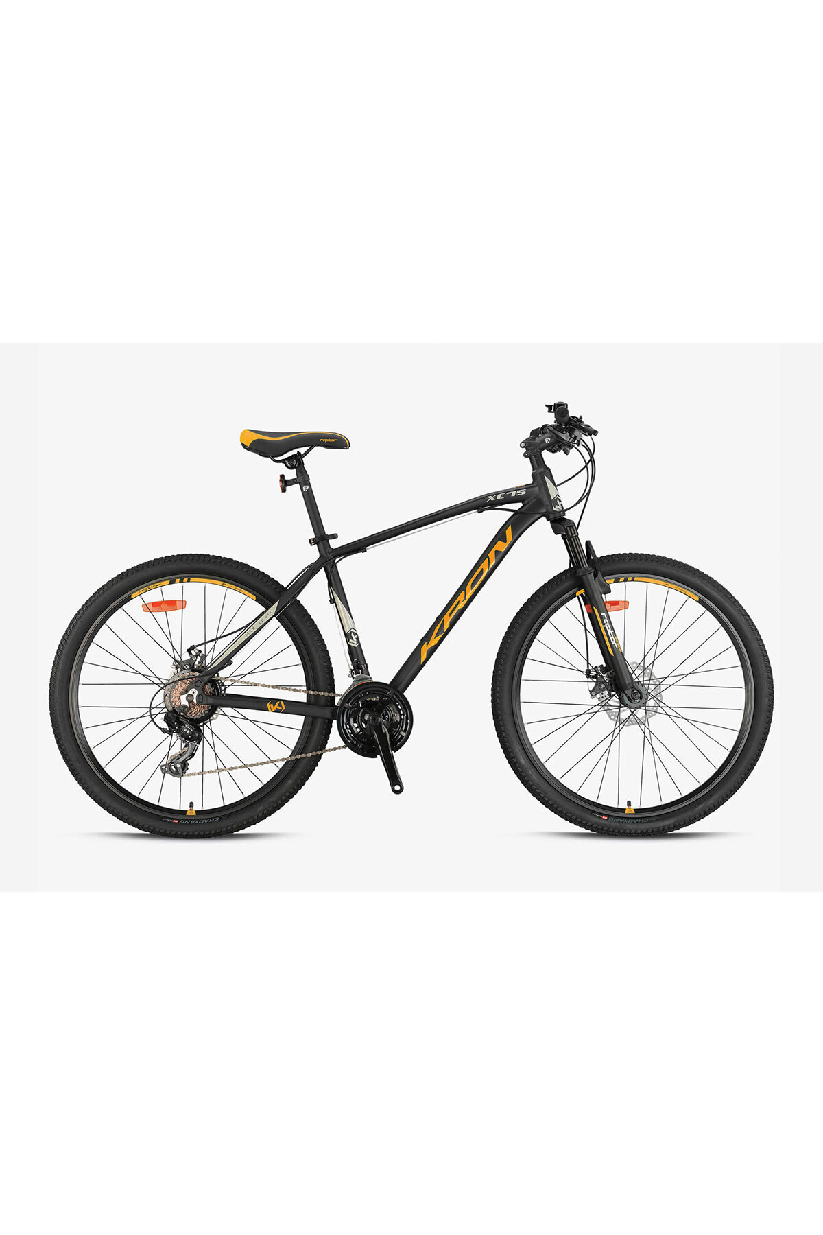Kron Bisiklet XC 75 - 29J MTB - 19 - 21 Vites - M.DISC. - Mat Siyah-Neon Turuncu/Bej