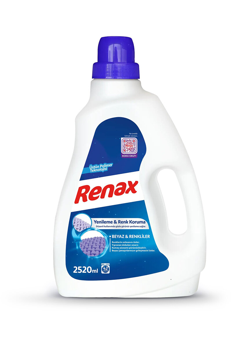 Renax Sıvı Bakım Deterjanı Renkliler ve Beyazlar 42 Yıkama 2520 ml