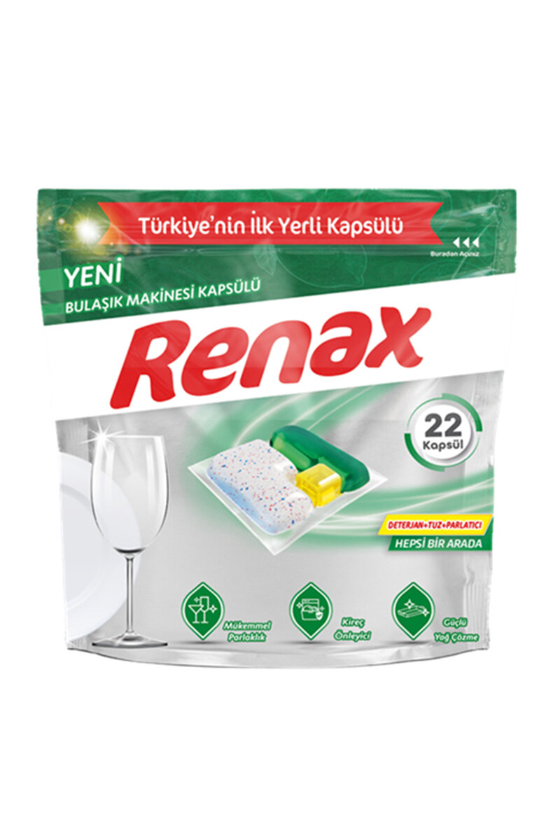 Renax Bulaşık Makinesi Tableti Hepsi Bir Arada 22'li