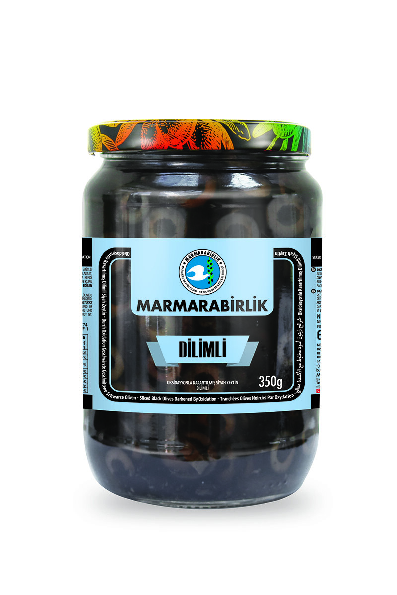 Marmarabirlik Siyah Dilimli Zeytin 350 G Cam