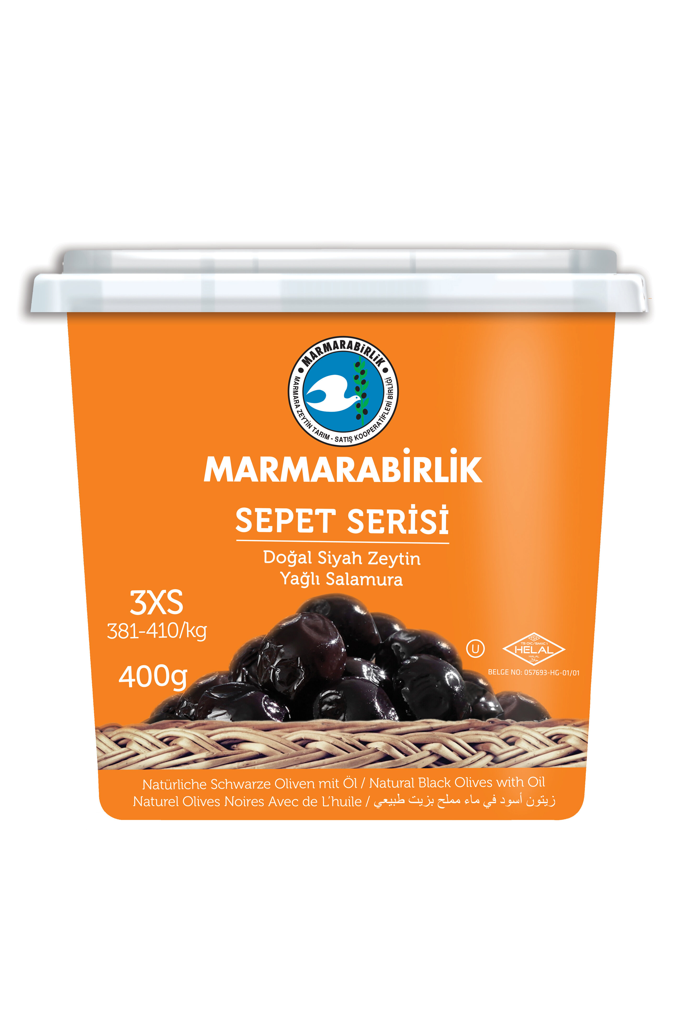 Marmarabirlik Siyah Zeytin Lüks 400 G Sepet Serisi