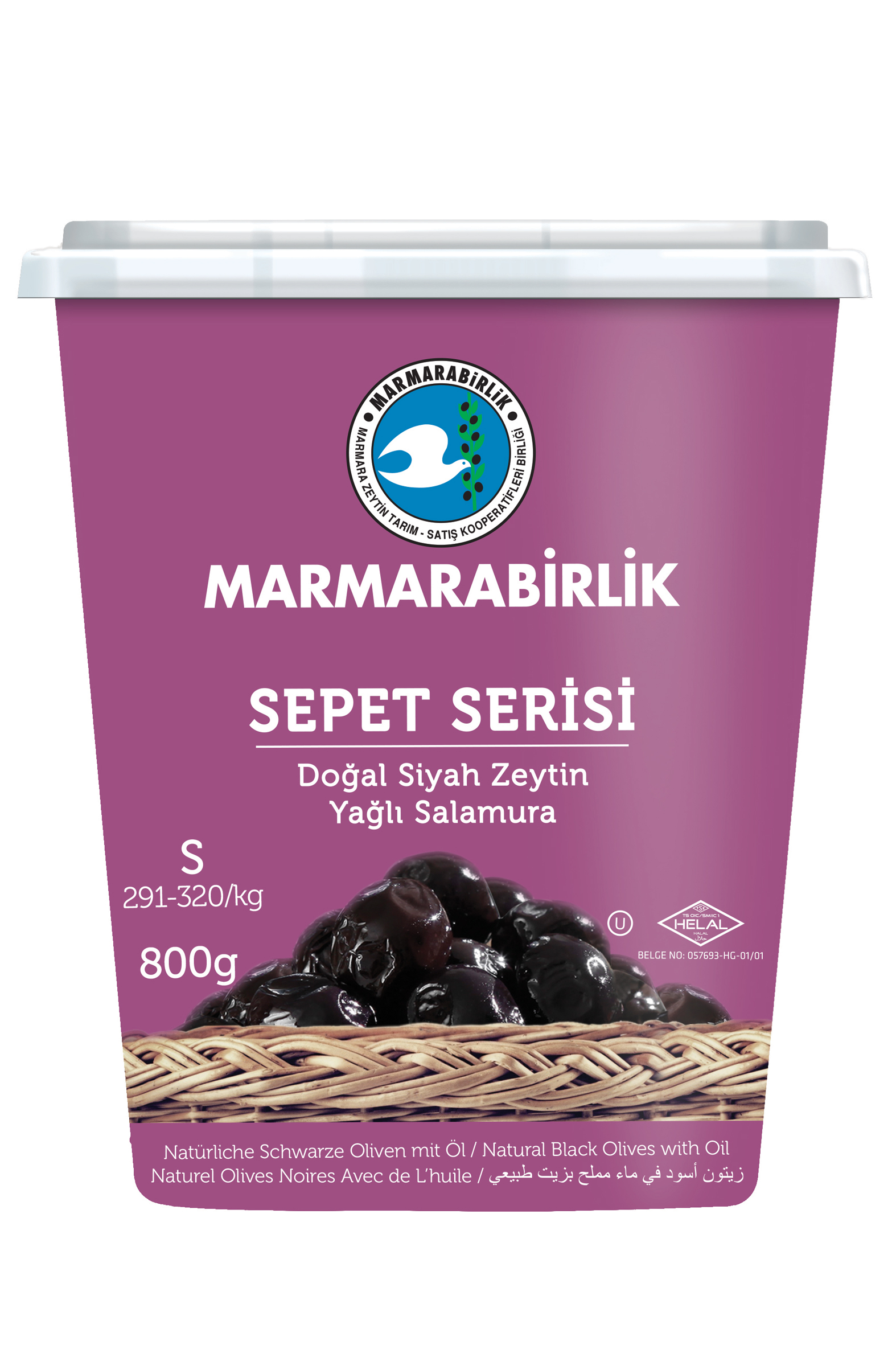 Marmarabirlik Siyah Zeytin Hususi 800 G