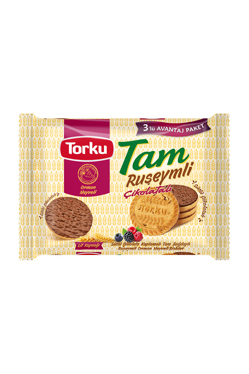 Torku Tam Ruşeymli Orman Meyveli 3'lü Bisküvi 252 G