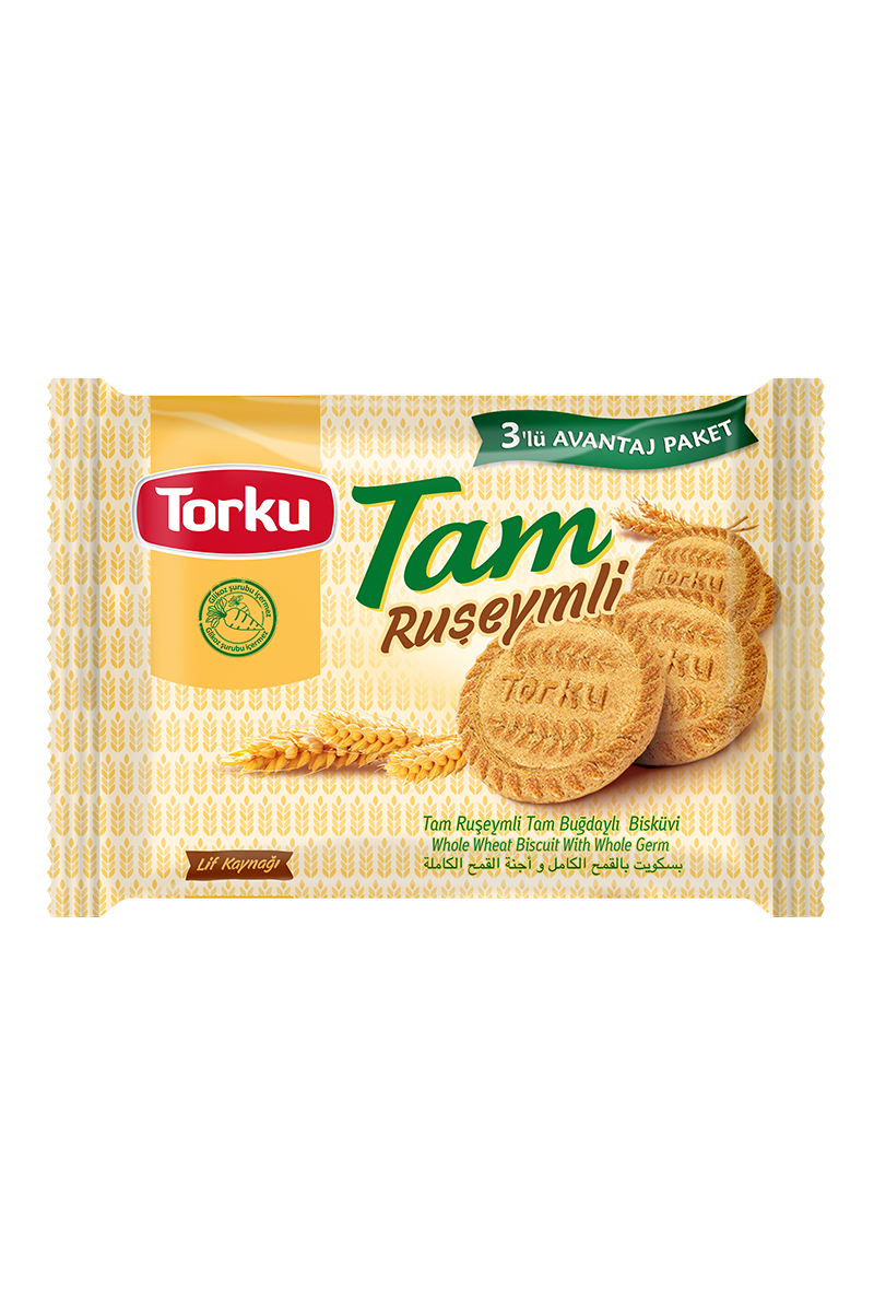 Torku Tam Ruşeymli 3'lü Bisküvi 240 G