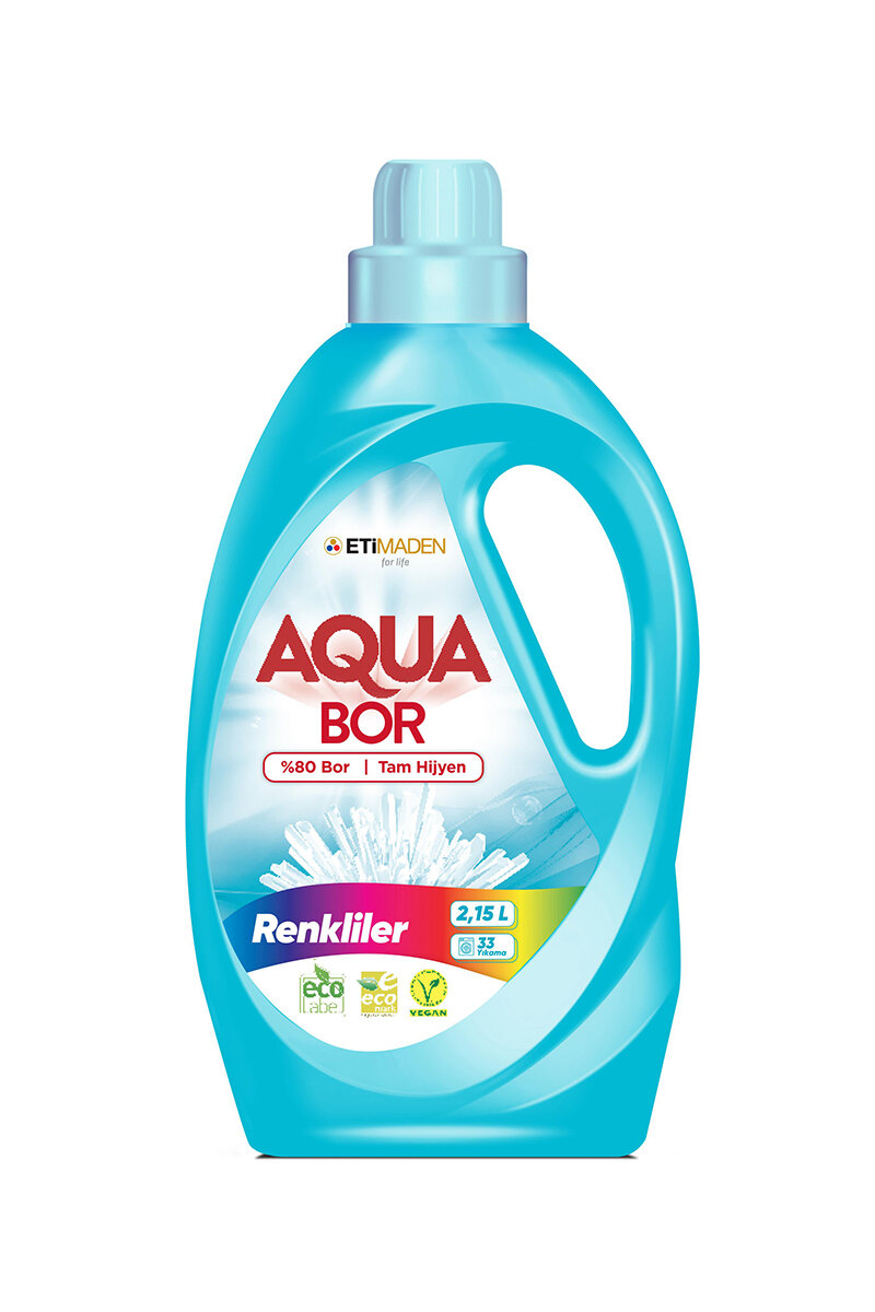 Boron Aquabor Sıvı Çamaşır Deterjanı Renkliler 33 Yıkama 2150 ml