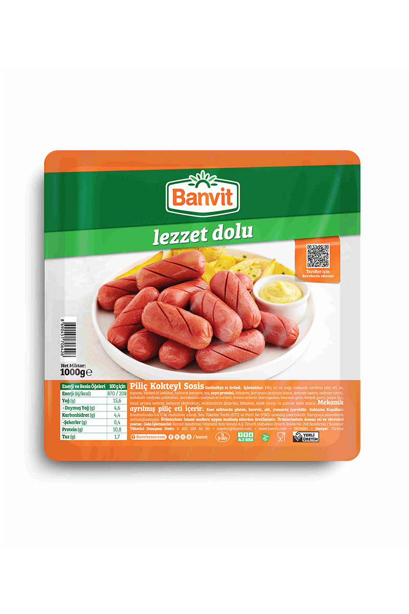 Banvit Piliç Kokteyl Sosis 1000 G
