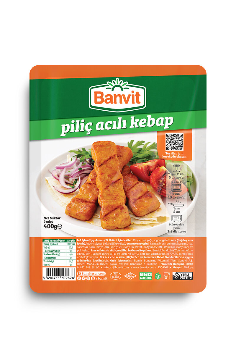 Banvit Piliç Acılı Kebap 400 G