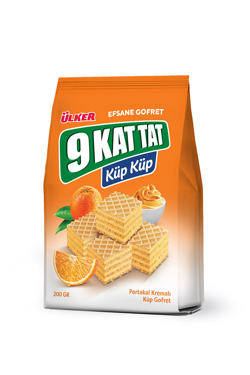 Ülker 9 Kat Tat Portakallı Küp Gofret 200 G
