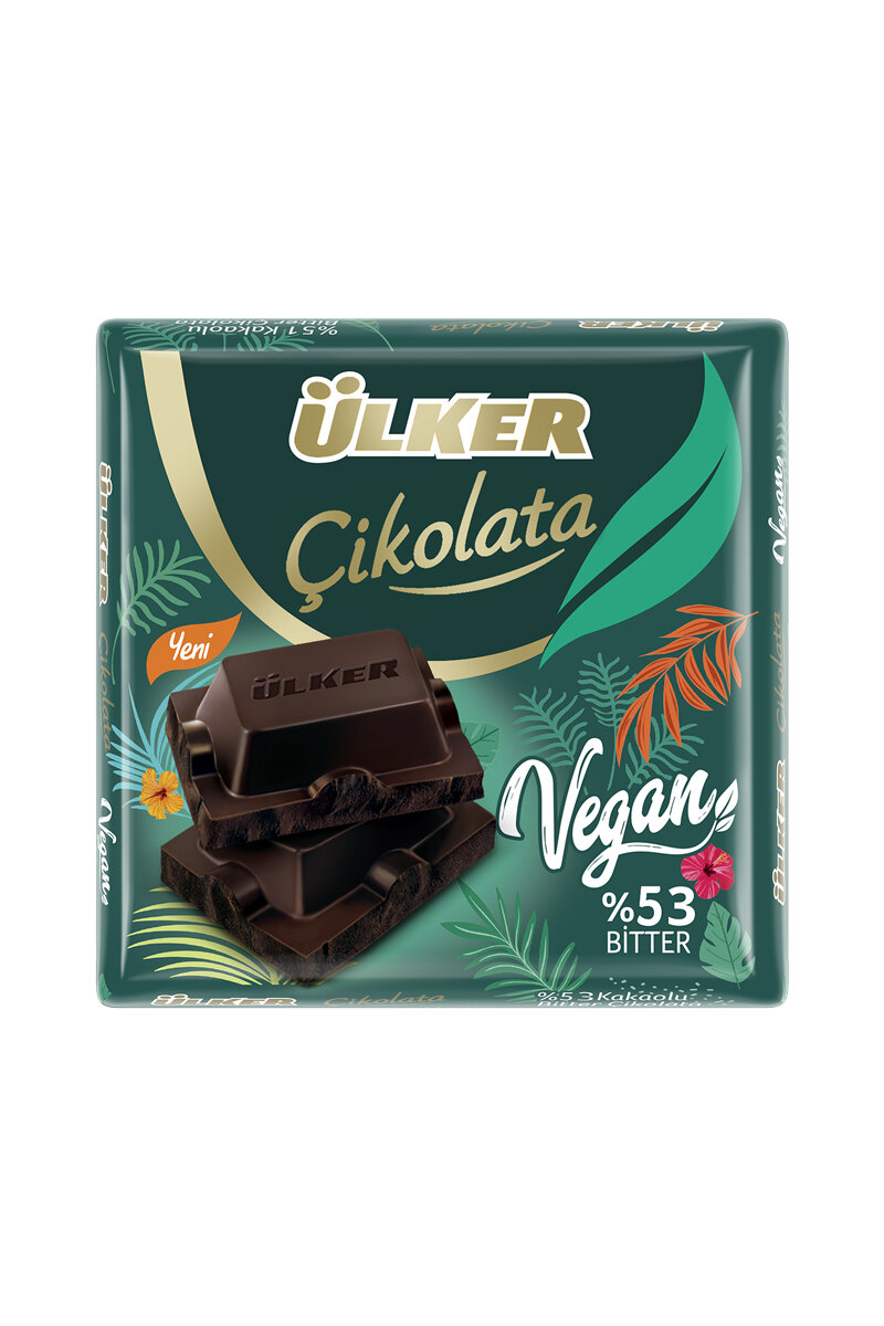 Ülker Vegan Bitter Kare Çikolata 60 G