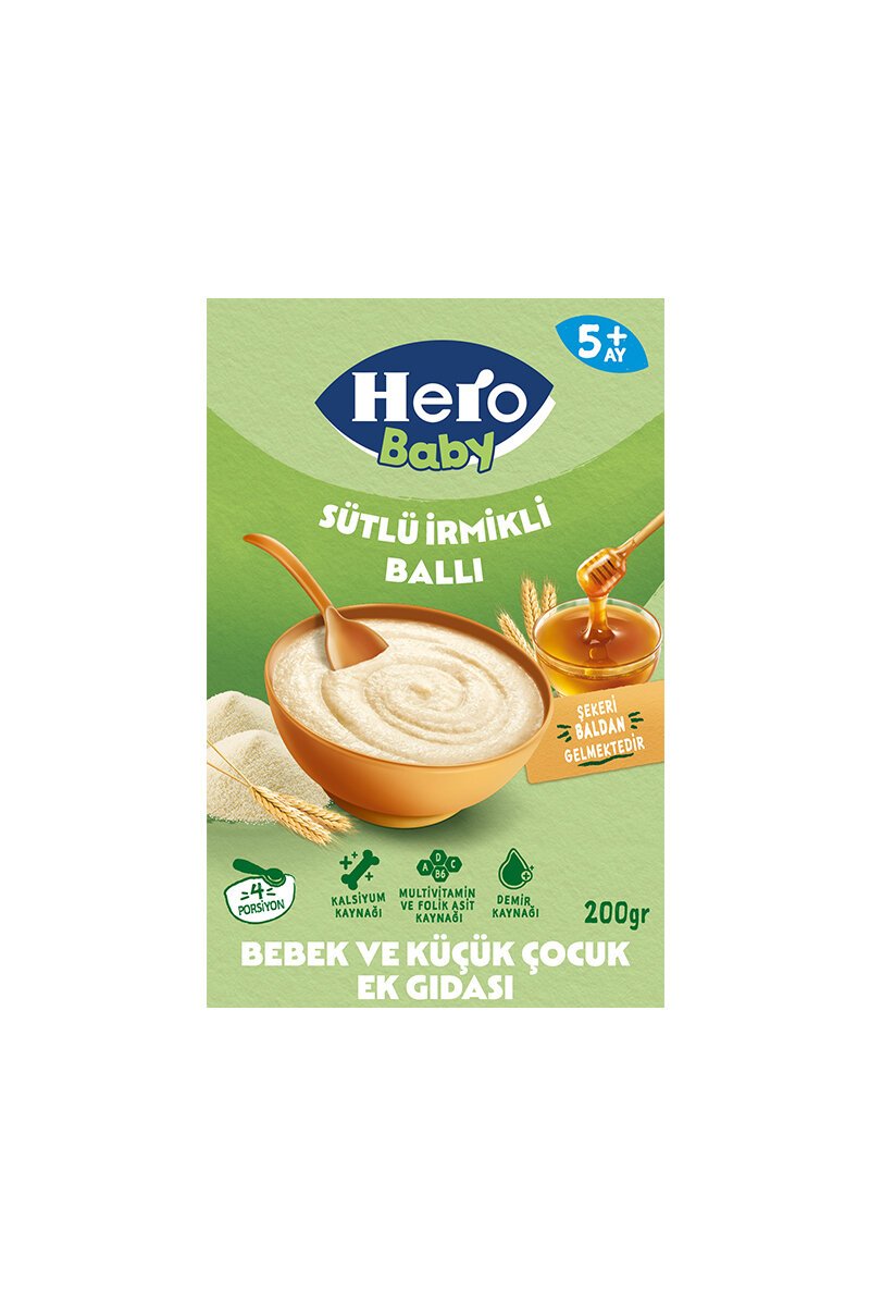 Hero Baby Sütlü Ballı İrmikli Kaşık Maması 200 g Mama