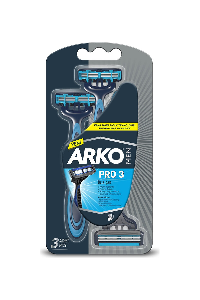 Arko Tıraş Bıçağı T3 Sistem 3'lü