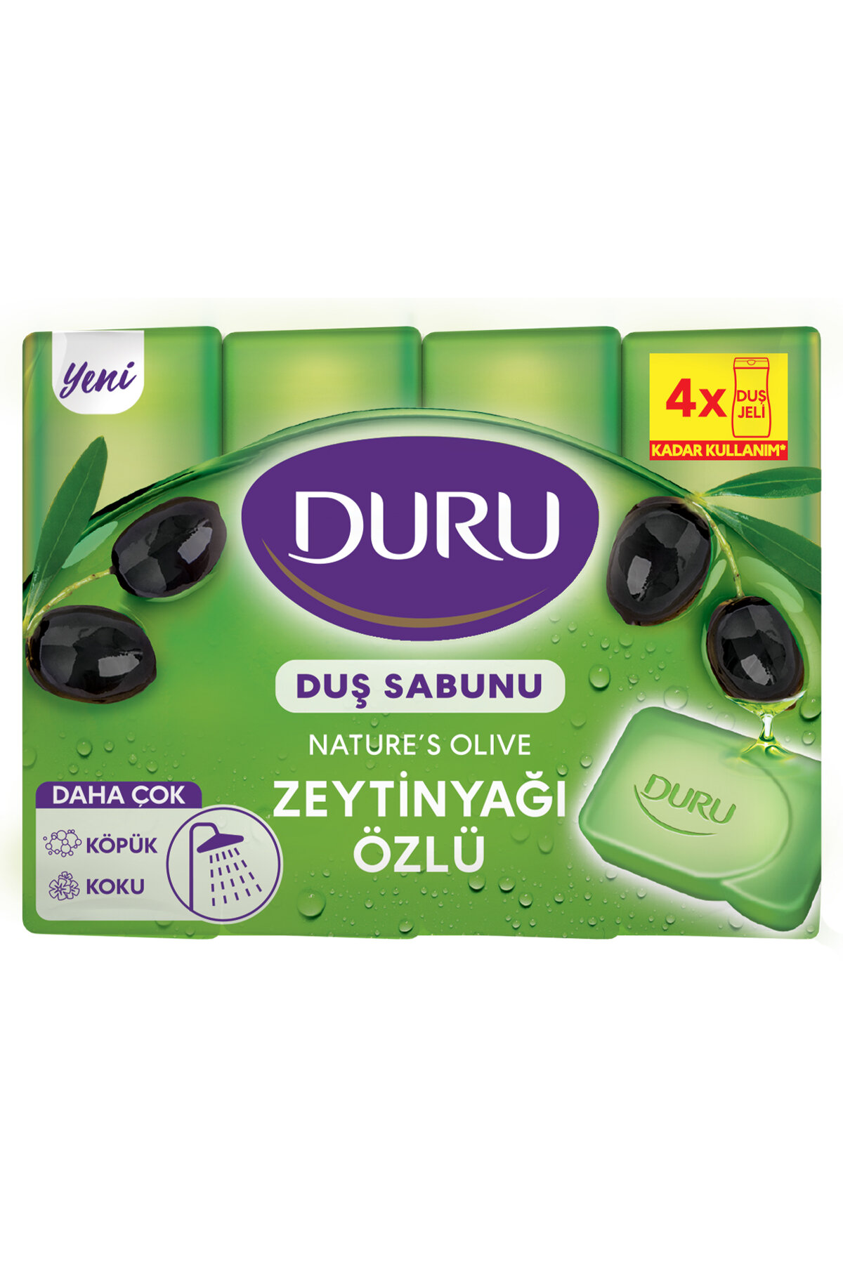 Duru Natural Duş Sabunu Zeytinyağı Özlü 4x150 g