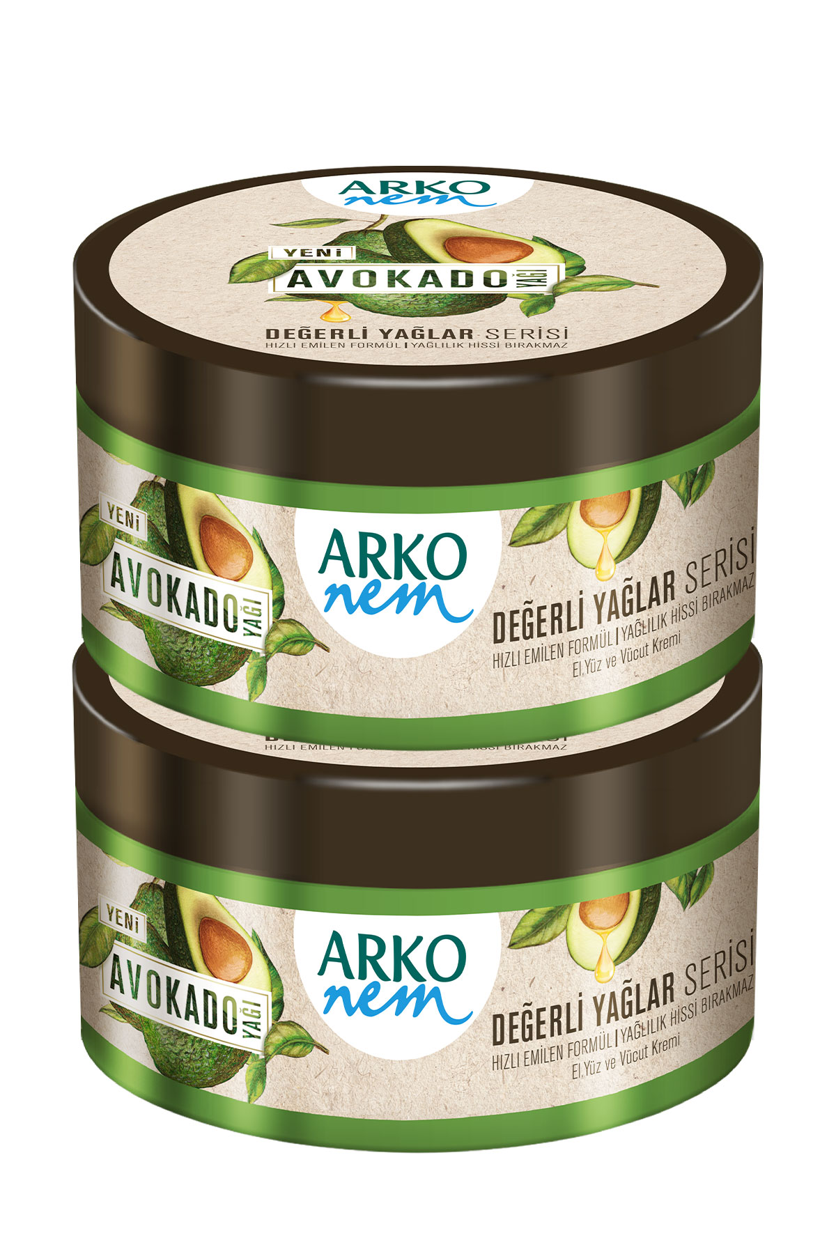 Arko Nem Krem 250 ml+250ml Değerli Yağlar Serisi Avokado
