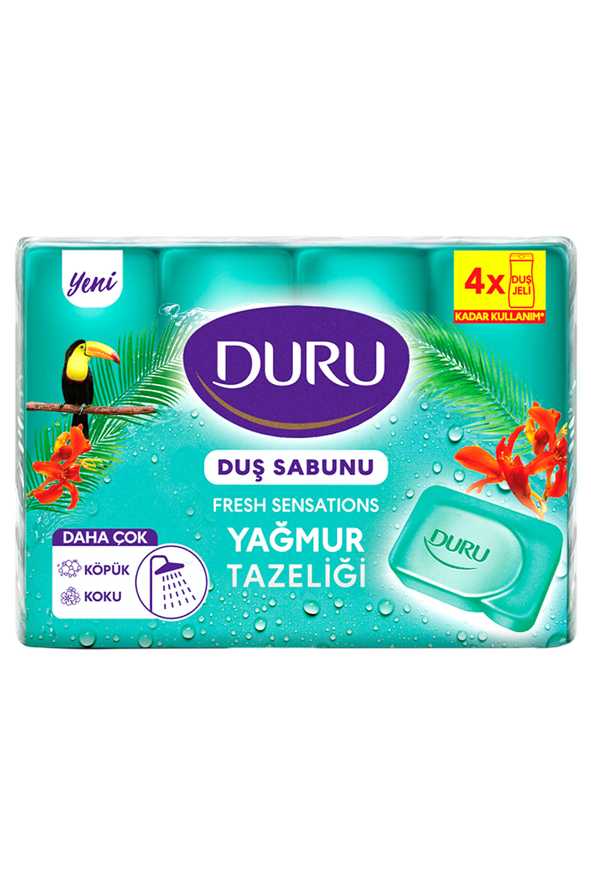 Duru Duş Sabunu Fresh Yağmur Ormanı 4x150 g