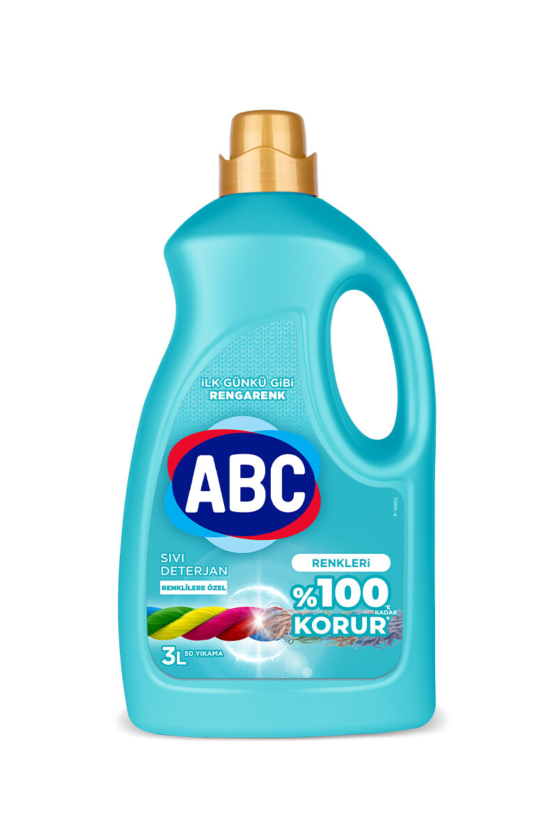 Abc Sıvı Bakım Deterjanı Renkliler 50 Yıkama 3000 ml