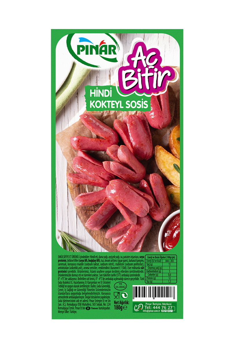 Pınar Hindi Aç Bitir Sosis 180 G