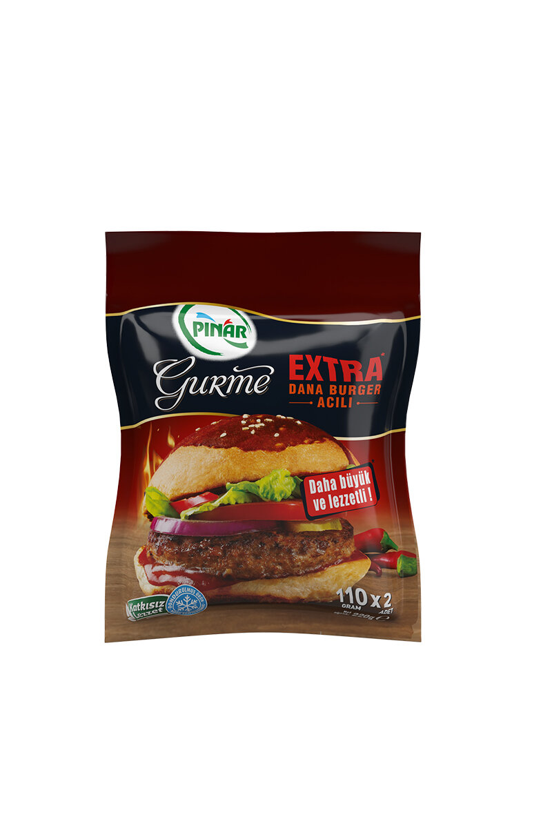 Pınar Gurme Extra Burger Acılı 220 G