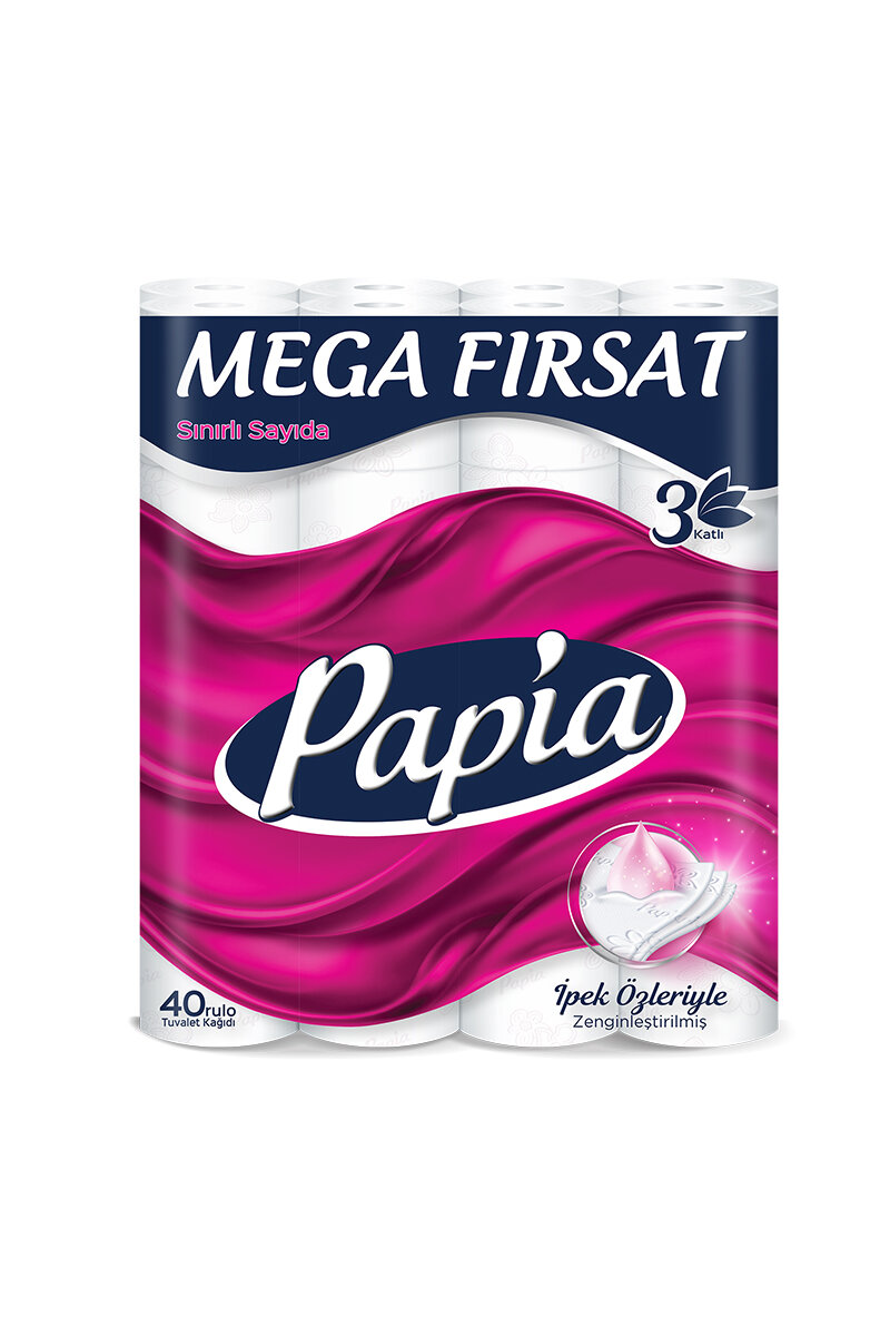Papia Tuvalet Kağıdı İpek Özlü 40'lı