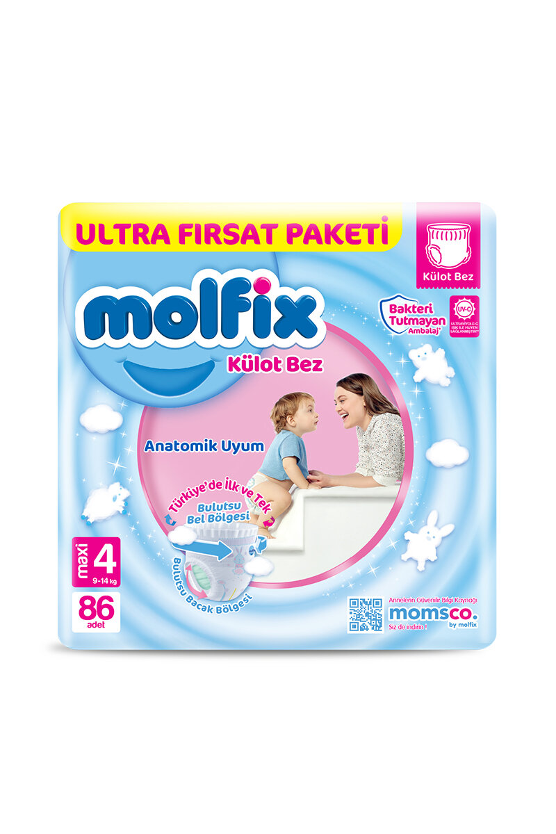 Molfix Külot Bez Ultra Fırsat Maxi (4) 9-14 kg 86 Adet