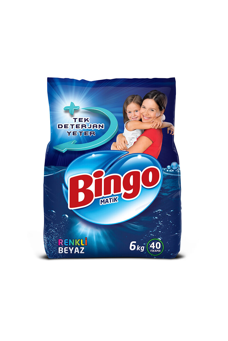 Bingo Çamaşır Deterjanı 6 kg Beyaz + Renkli