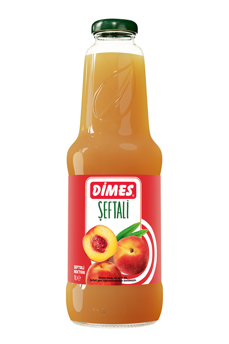 Dimes Meyve Suyu Şeftali 1 l Cam