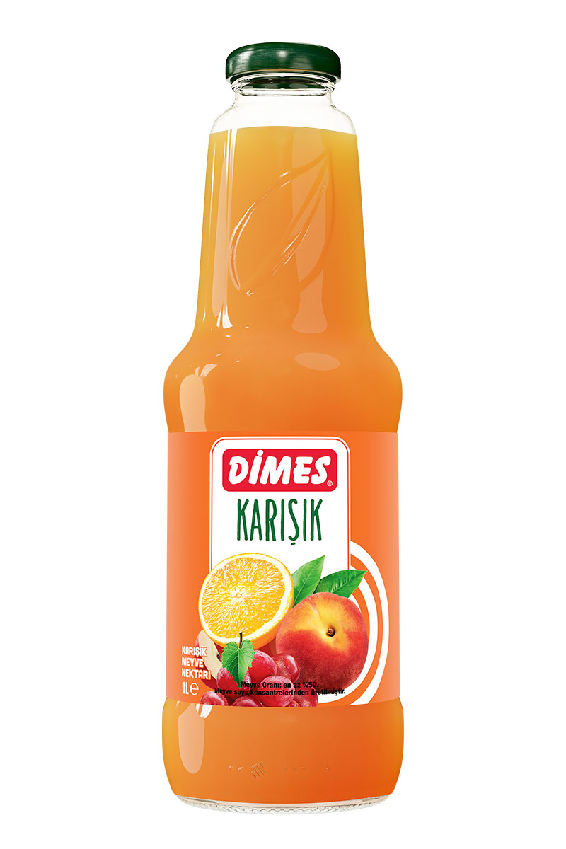 Dimes Meyve Suyu Karışık 1 l Cam