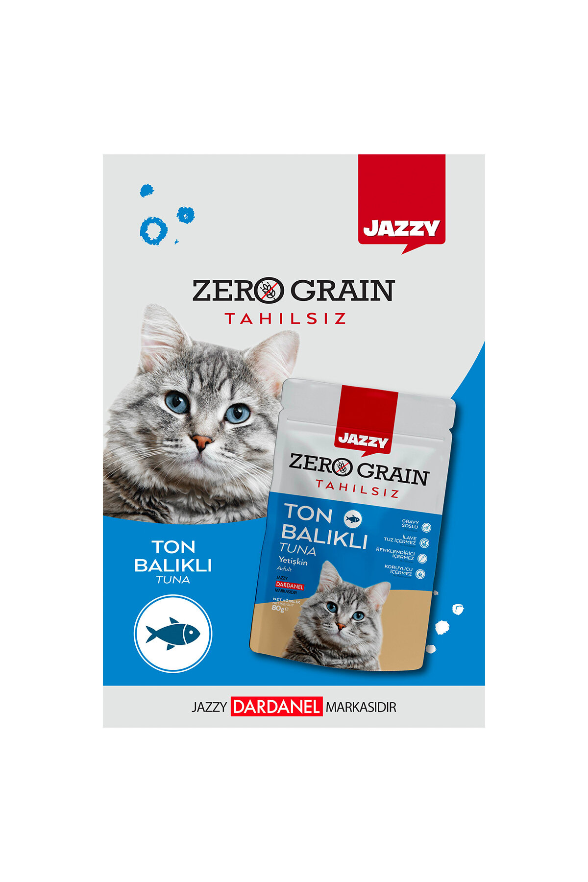 Jazzy Kedi Maması Ton Balıklı 80 Gr