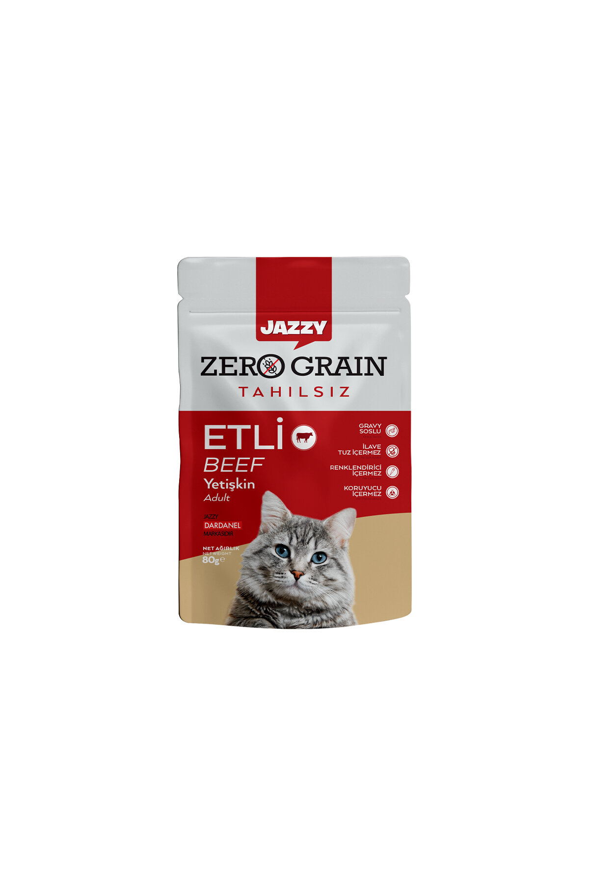 Jazzy Kedi Maması Etli 80 Gr