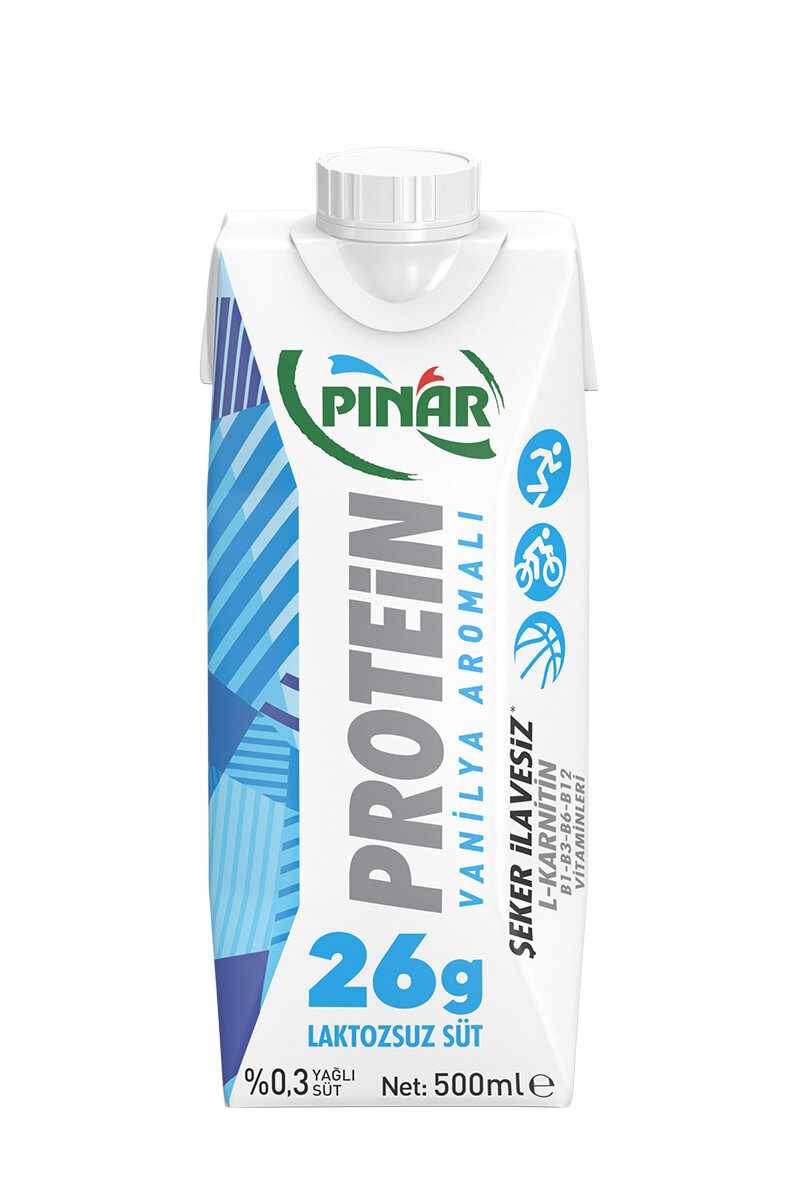 Pınar Laktozsuz Protein Vanilyalı Süt 500 ML