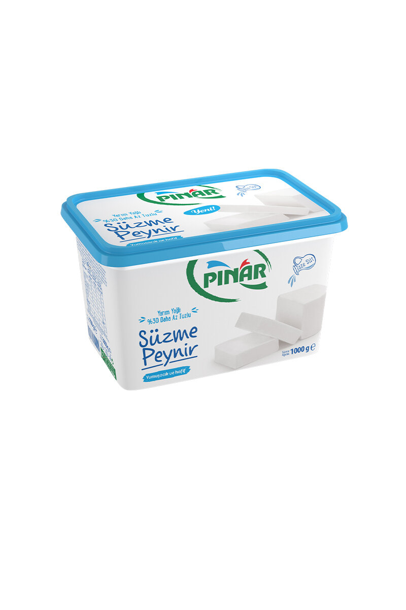 Pınar Yarım Yağlı Az Tuzlu Süzme Peynir 1000 G