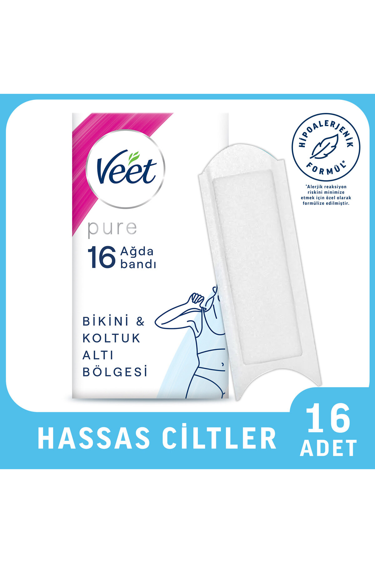 Veet Ağda Bandı Bikini & Koltuk Altı 16'lı