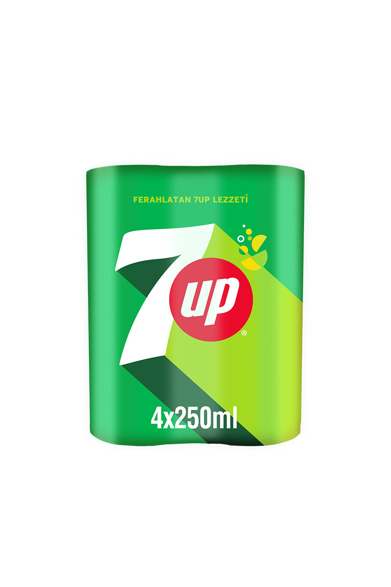 7UP Gazoz 4X250 ml Kutu
