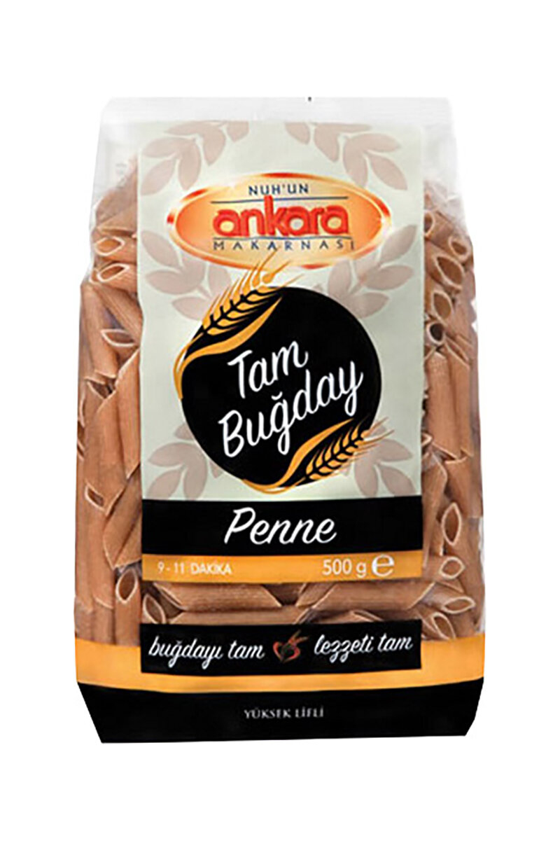 Nuh'un Ankara Tam Buğday Penne Makarna 500 g