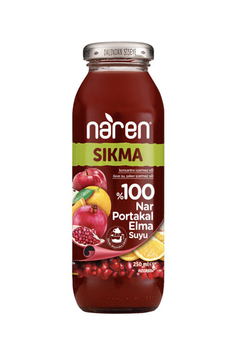 Naren %100 Sıkma Karışık M.Suyu 250 ml