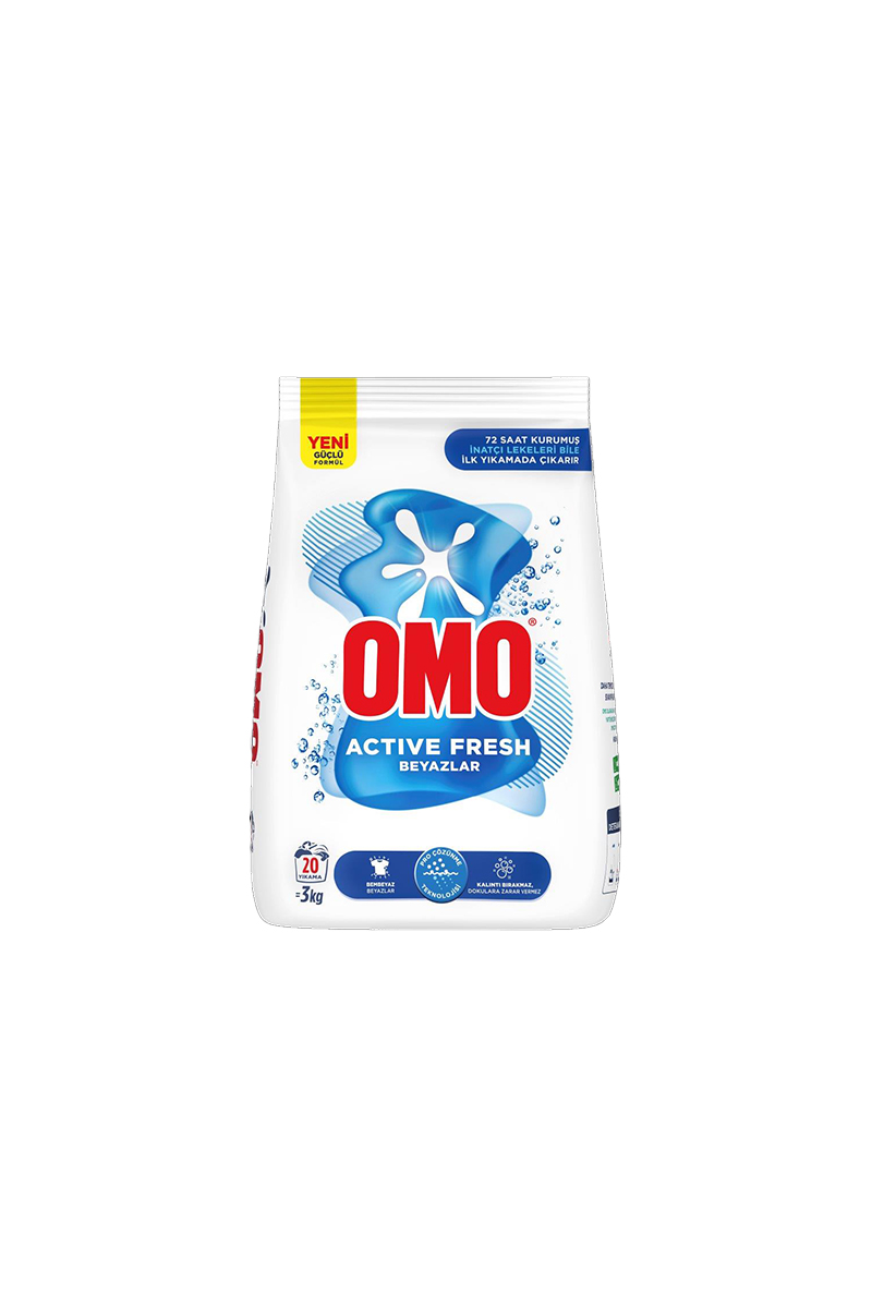 Omo Çamaşır Deterjanı 3 kg Active Fresh Beyazlar