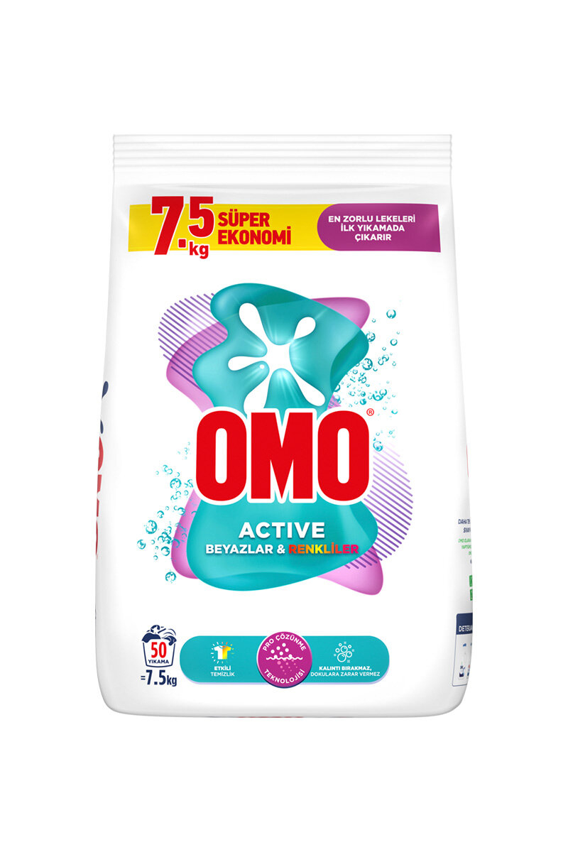 Omo 7,5 kg Toz Deterjanı Renkli ve Beyaz