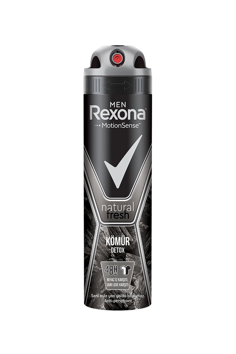 Rexona Deodorant Natural Fresh Kömür Detox Sprey Erkek 150 ml