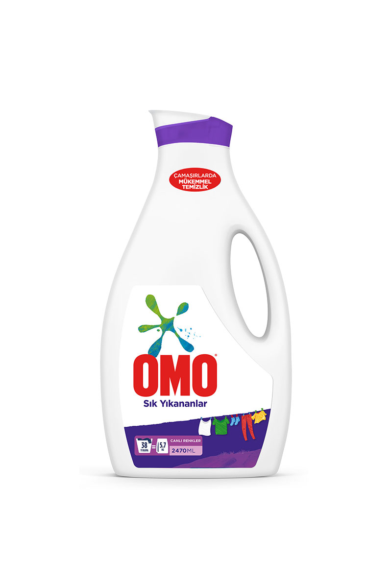 Omo Sıvı Çamaşır Deterjanı Renkli ve Beyazlar 38 Yıkama 2470 ml