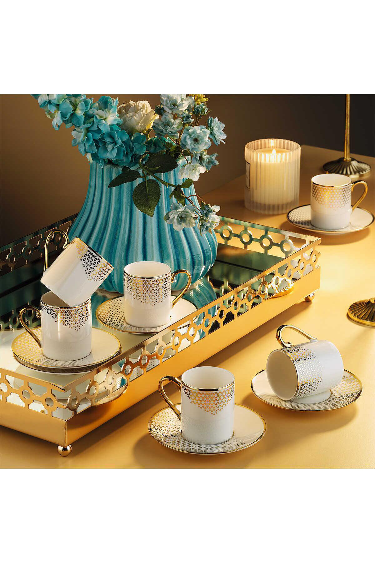 Ar Yıldız Rozy Türk Kahve Fincan Seti 6 Kişilik