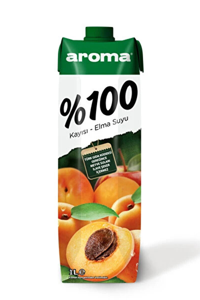 Aroma Meyve Suyu %100 Kayısı-Elma 1 l
