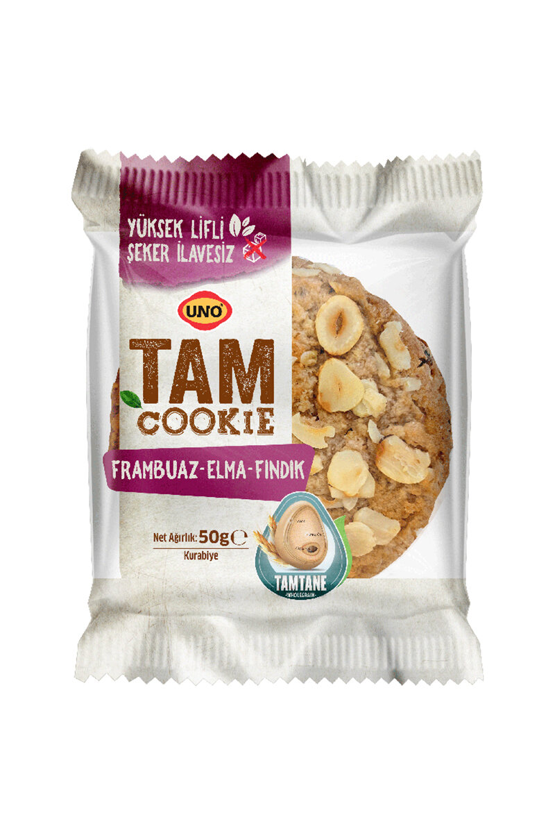 Uno Tam Cookies 50 G Frambuaz - Elma Fındık