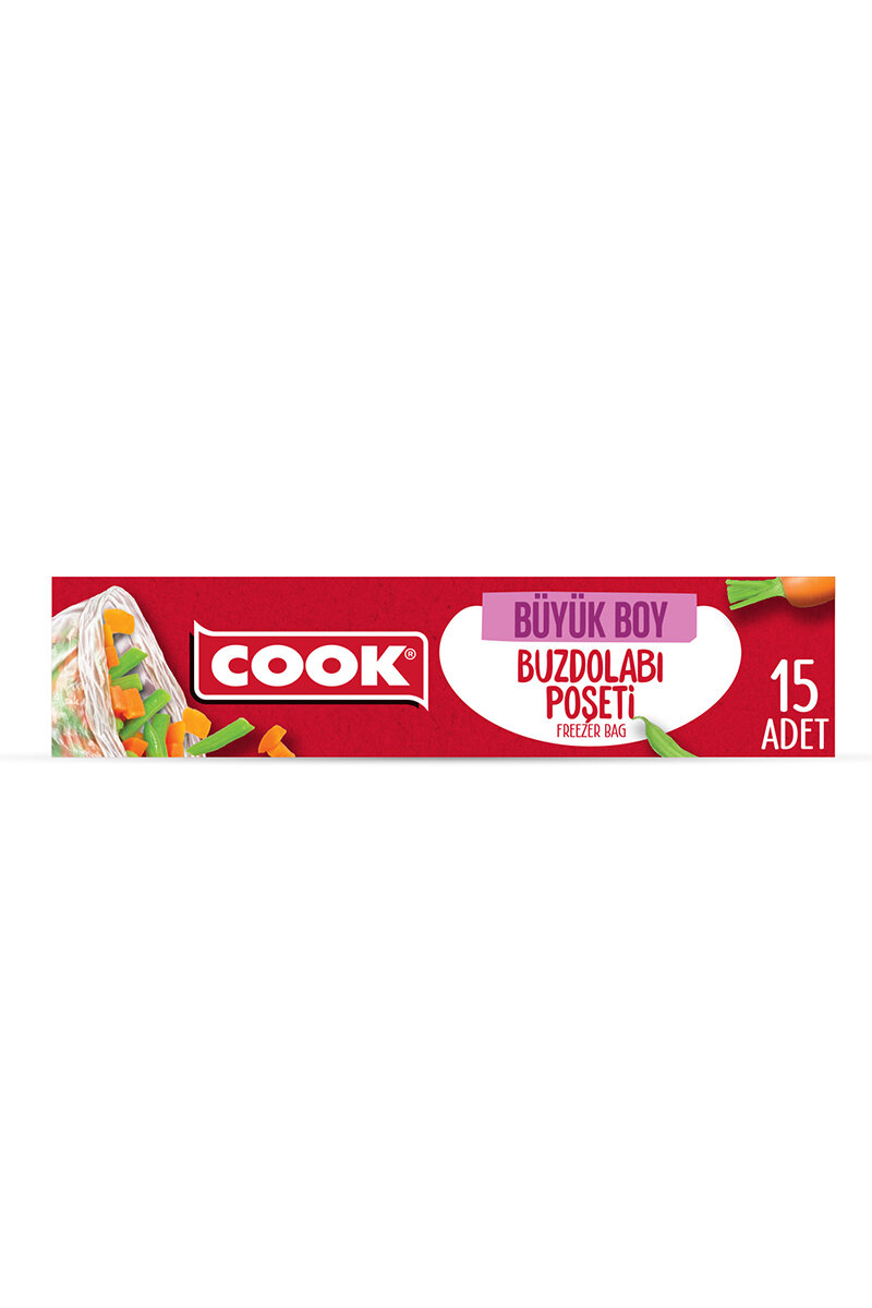 Cook Buzdolabı Poşeti 30X45 cm 15 Adet Büyük Boy