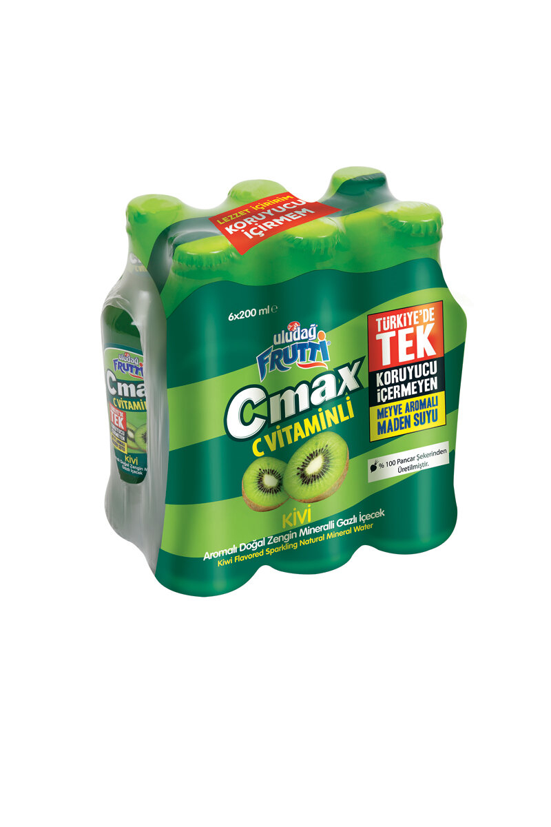Uludağ Frutti C-Max Kivi Aromalı Maden Suyu 6X200 ml