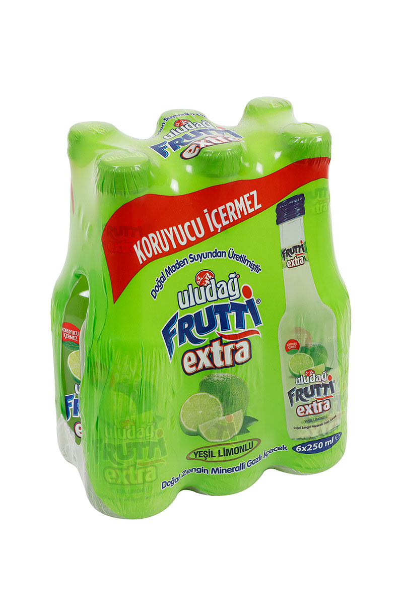 Uludağ Frutti Extra Yeşil Limonlu Gazlı İçecek 6X250 ml