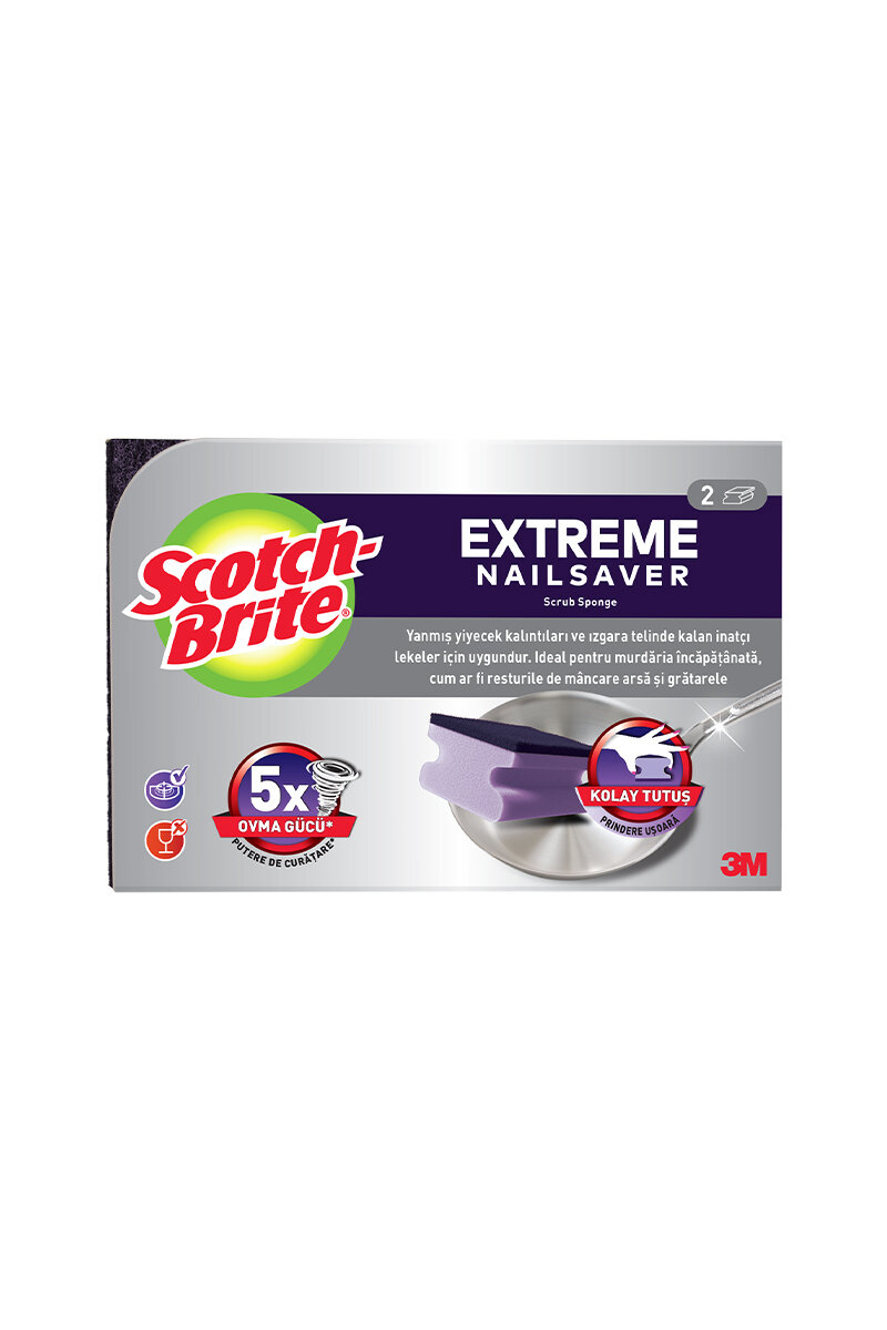 Scotch Brite Extreme Bulaşık Süngeri Tırnak Koruyuculu 2'li
