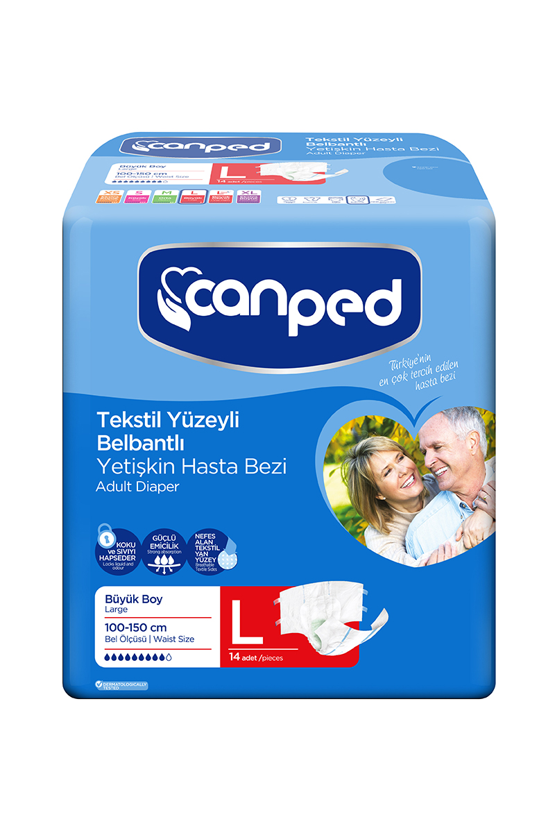 Canped Hasta Bezi Belbantlı Eko Büyük Boy 14'lü