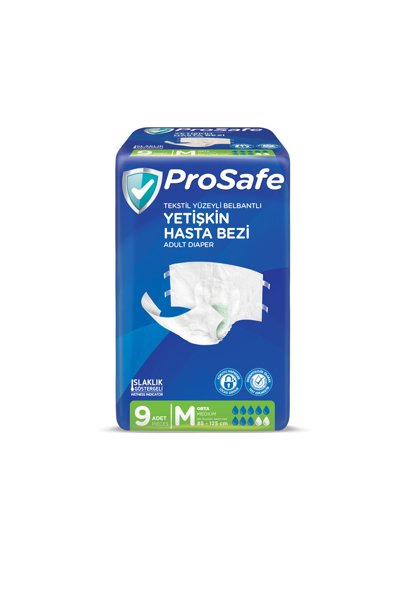 Prosafe Belbantlı Hasta Bezi Orta Boy 9'lu