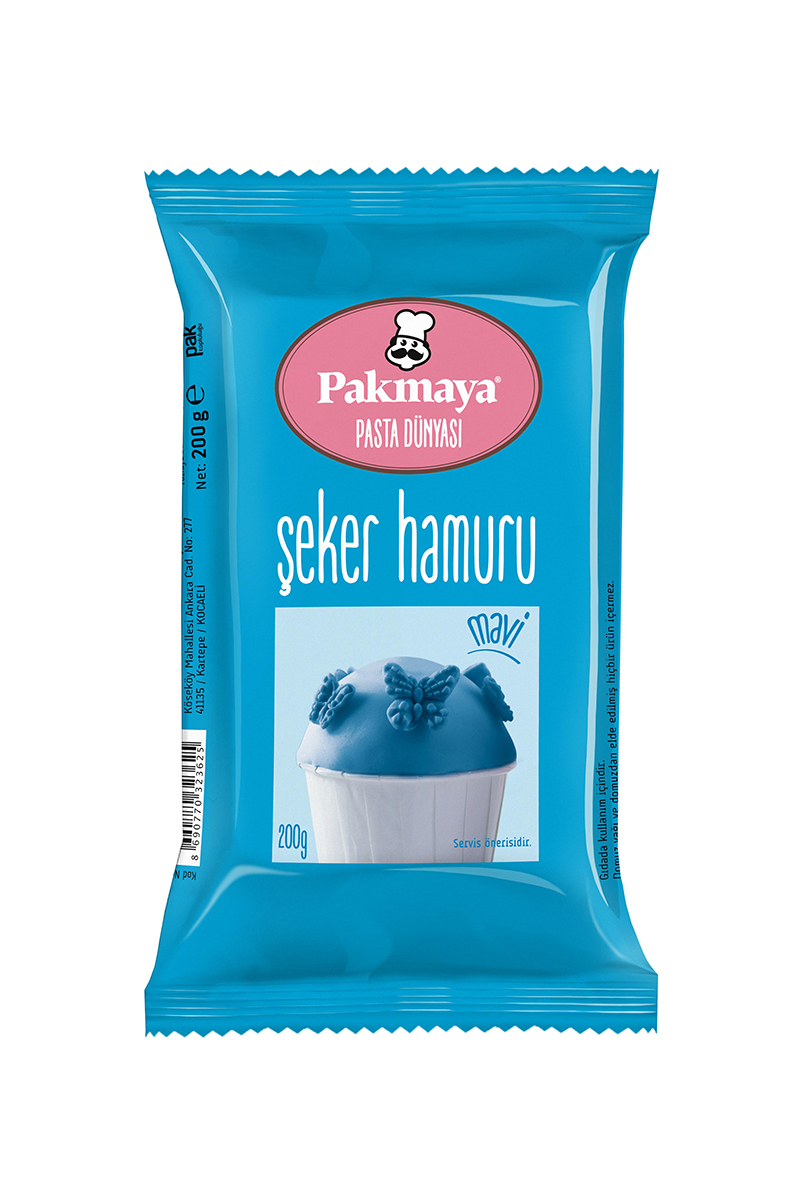 Pakmaya Şeker Hamuru (Mavi) 200 g
