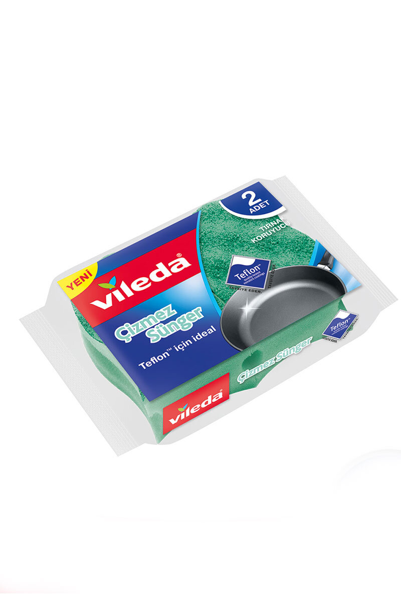 Vileda Sünger 2'li Çizmez Oluklu Eko Paket